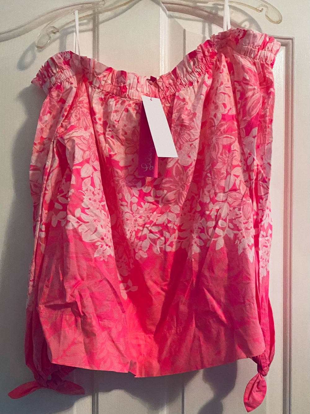 Lilly Pulitzer Pink Floral Off-Shoulder Blouse BNWT
